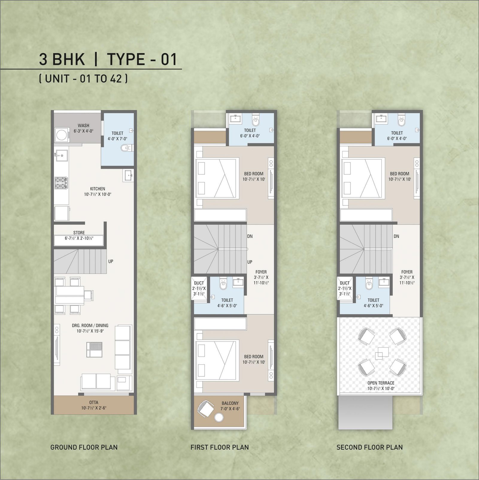 3 BHK — Type 01